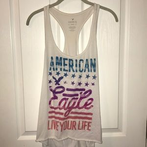 White American Eagle Tank Top